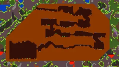 Map render of a Lihzahrd Jungle Temple deep in the underground jungle