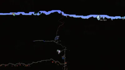 Dark world map used to plan pylon placement across biomes